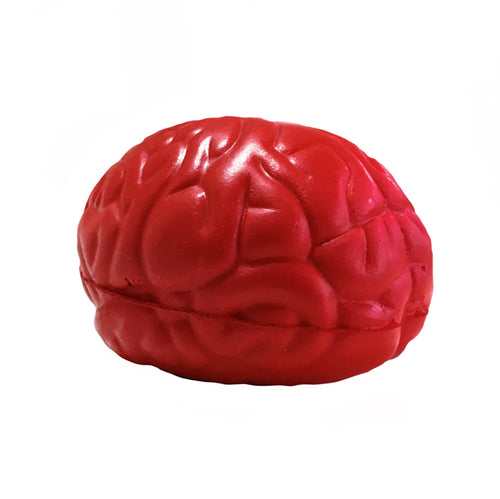 Minge roşie antistres în formă de creier